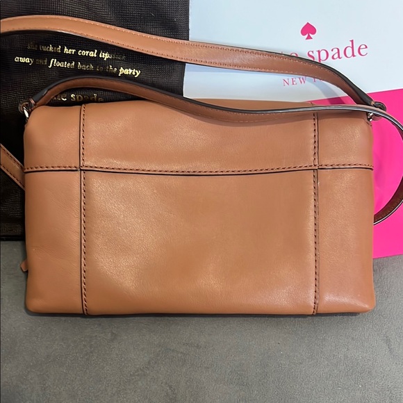 Kate Spade Tan Leather Crossbody Bag with Dust Bag and Gift Bag - Picture 2 of 10